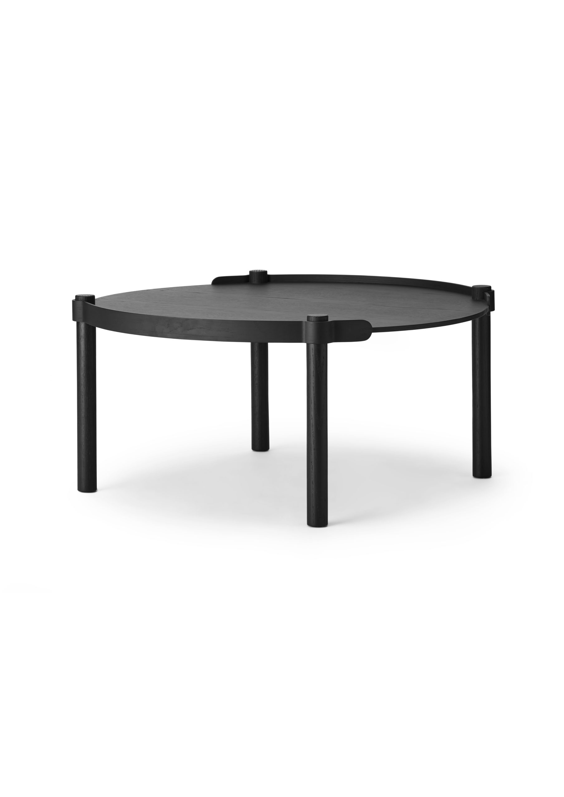Woody Round Table Black Stained Oak | Cooee Design